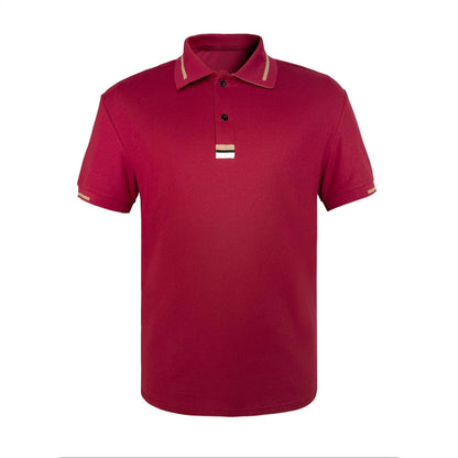 Mens Casual Short-sleeve Polo Shirt With A Turn-down Collar