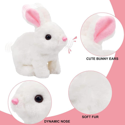 Hopping Bunny Toy Interactive Electronic Pet with Sounds and Movements