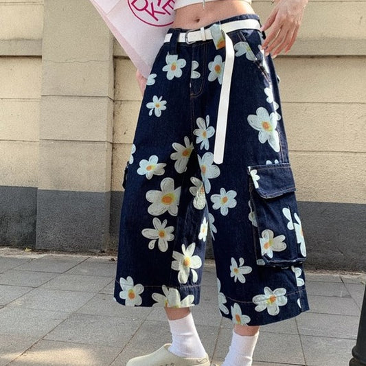 Men's And Women's Summer Trendy Loose-fitting Figure-flattering Mid-length Wide-leg Pants